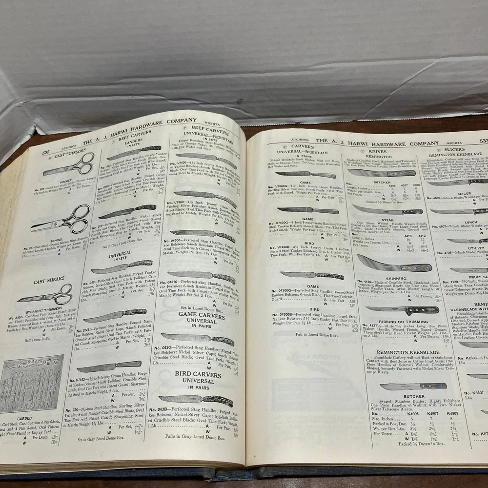 A. J. Harwi Hardware Co Wholesale Catalog Atchison Wichita Kansas Vintage Book